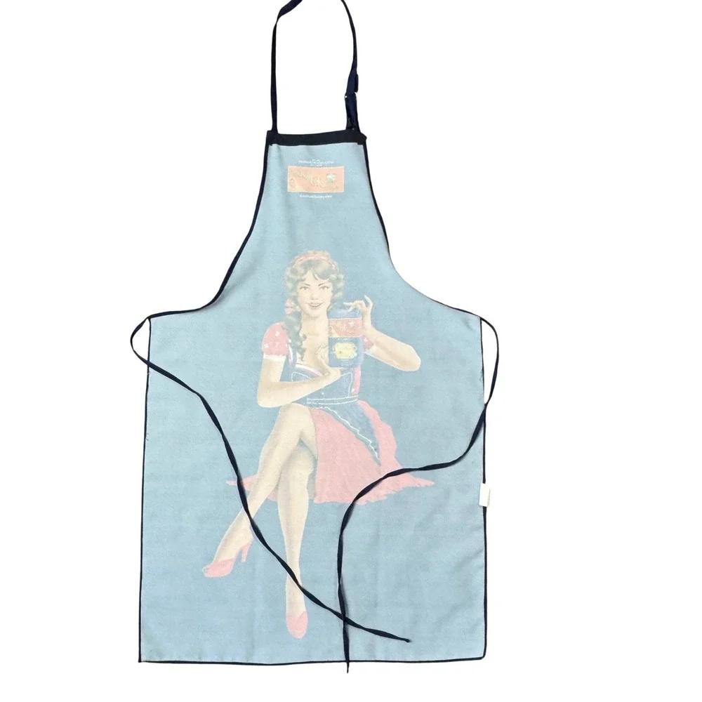 Pastificio Di Martino Pin-Up Girl Apron in Blue Color Size‎ O/S Made In Italy